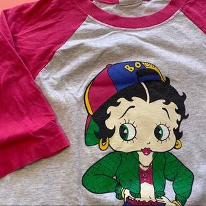 Vintage 90s oversized Betty Boop baseball T-shirt